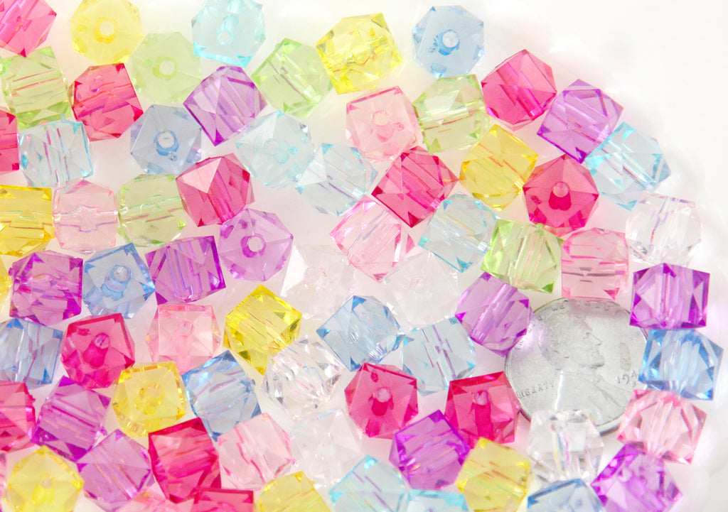 acrylic faceted beads