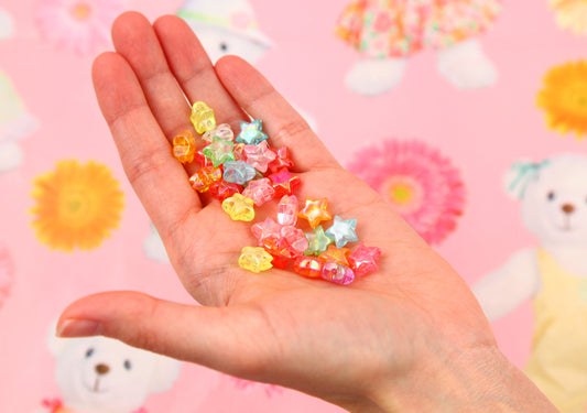 Pastel Heart Beads - 9mm Candy Hearts Pastel Heart Bead Resin or Acrylic  Beads - 200 pc set