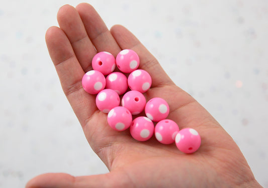 6mm Tiny Round Acrylic Beads - Gumball Bubblegum Plastic or Resin