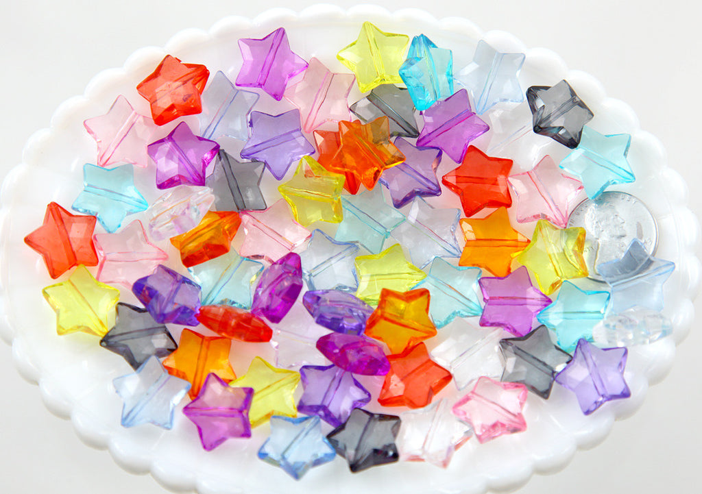 acrylic faceted beads