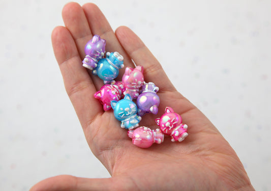 Cute Beads 12mm Glitter Transparent AB Double Inner Acrylic or