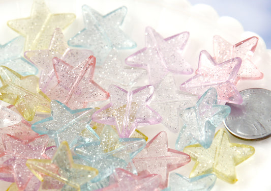 Plastic Star Beads 12mm 3D Star Bead With Diagonal Hole Stars Acrylic or  Resin Beads 100 Pcs Set 