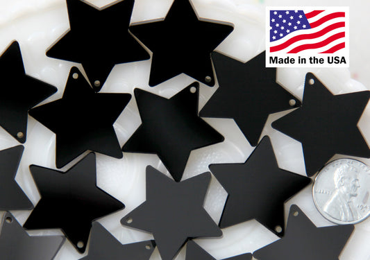 Plastic Star Charms - 17mm Small Sparkly Transparent Faceted Star Charm  Plastic or Acrylic Charms or Pendants - 100 pc set