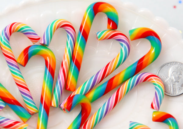 fake candy canes  47mm super cute candy cane faux candy