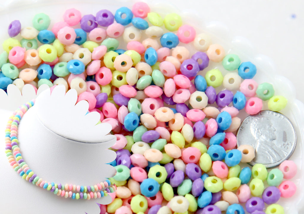 plastic rondelle beads