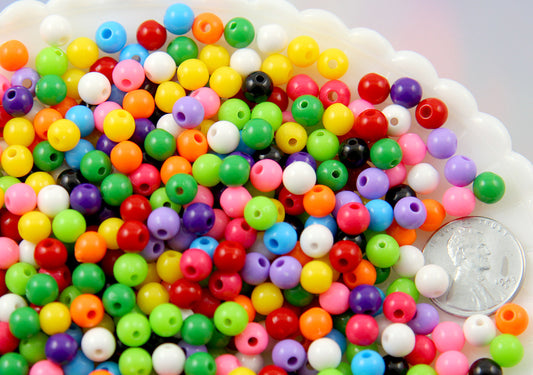 8mm Gumball Bubblegum Resin Beads – 150 pc set – Delish Beads