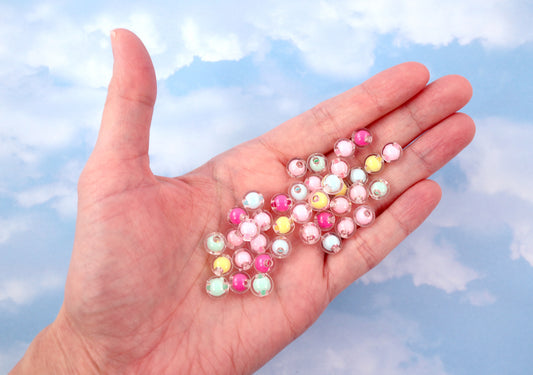 Pastel Beads - 6mm Tiny Beautiful Bright Pastel Small Round Shape Acry –  Delish Beads