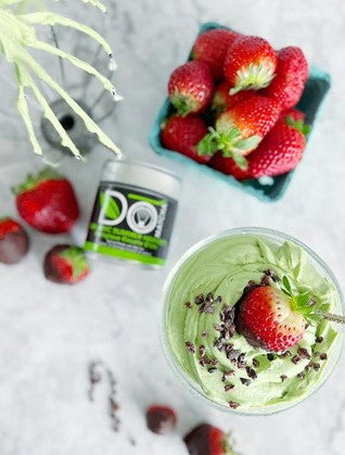 Matcha Whip with Strawberries