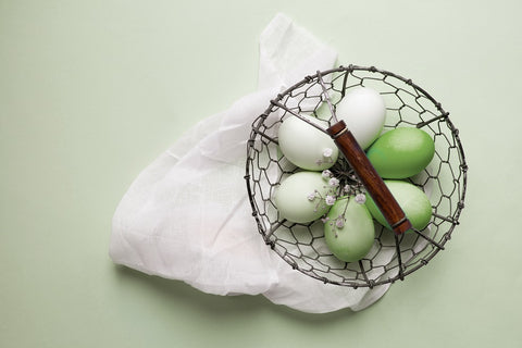 Matcha dyed Easter Eggs