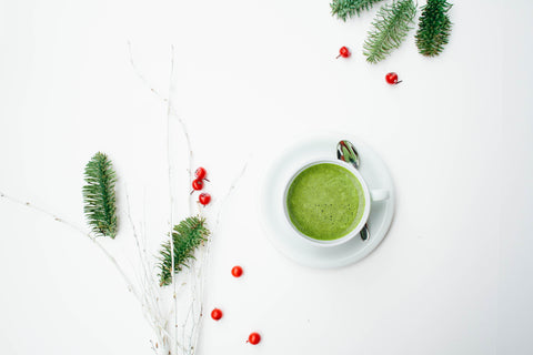 matcha, matcha latte, holiday, christmas, festive, 