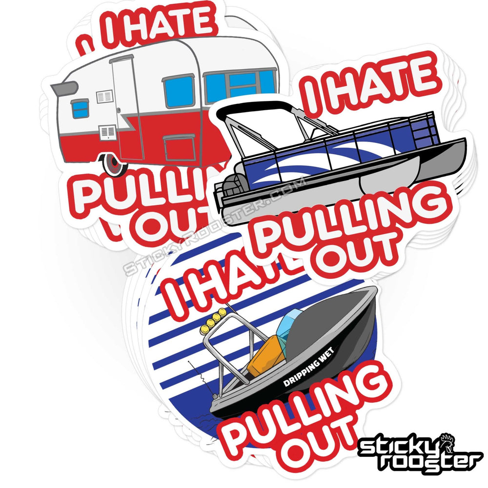 ihatepullingout #fishing #truck #stickers #decals #funnysticker #bump, truck decals