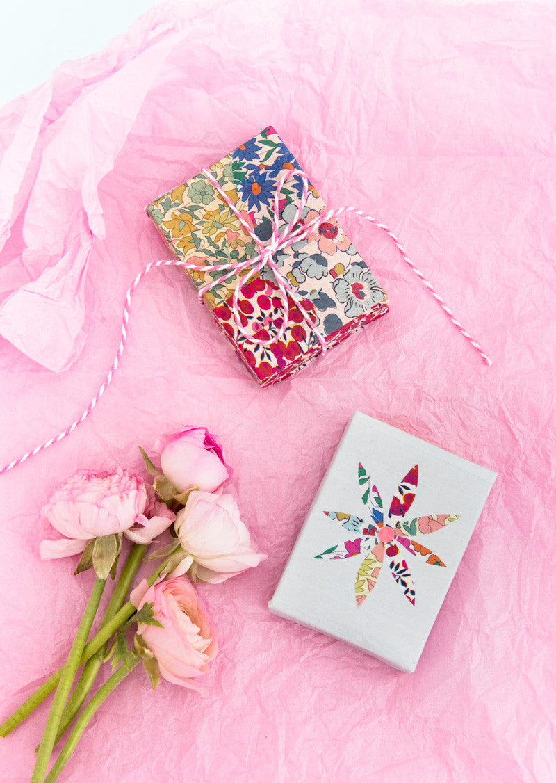 Liberty print gift wrapping