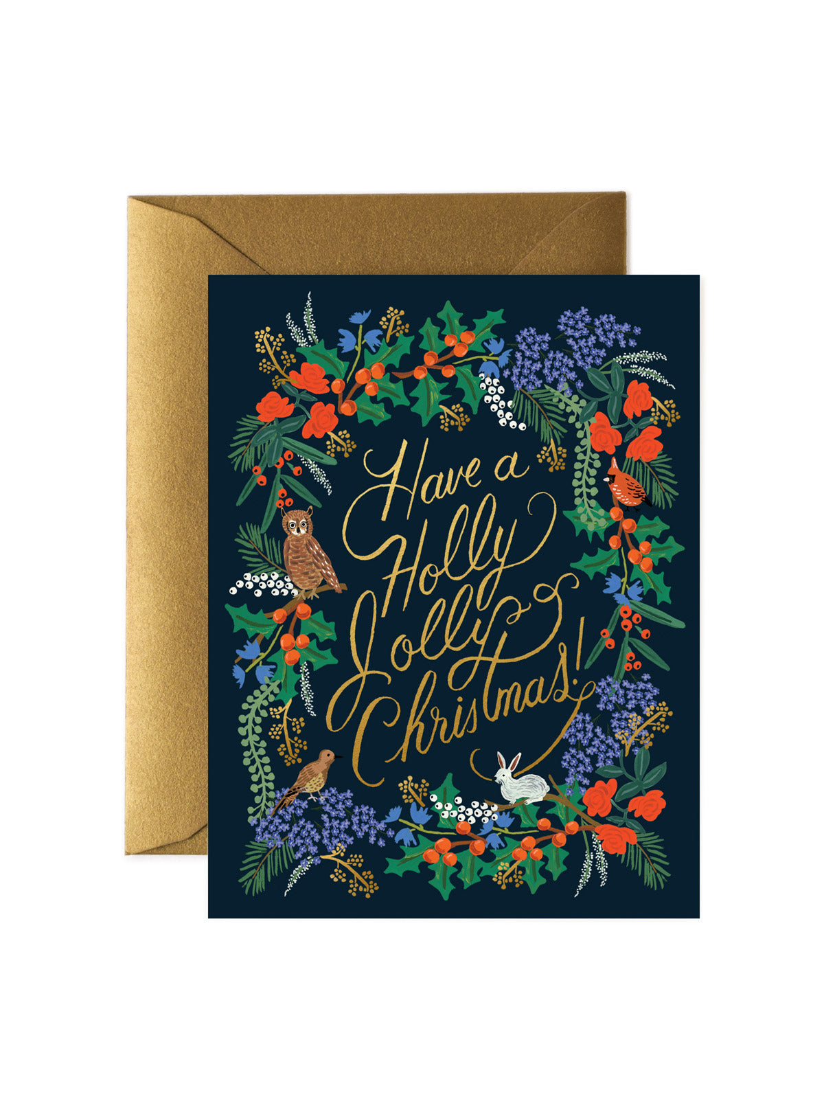 rifle paper co holly jolly christmas card set | papermash uk