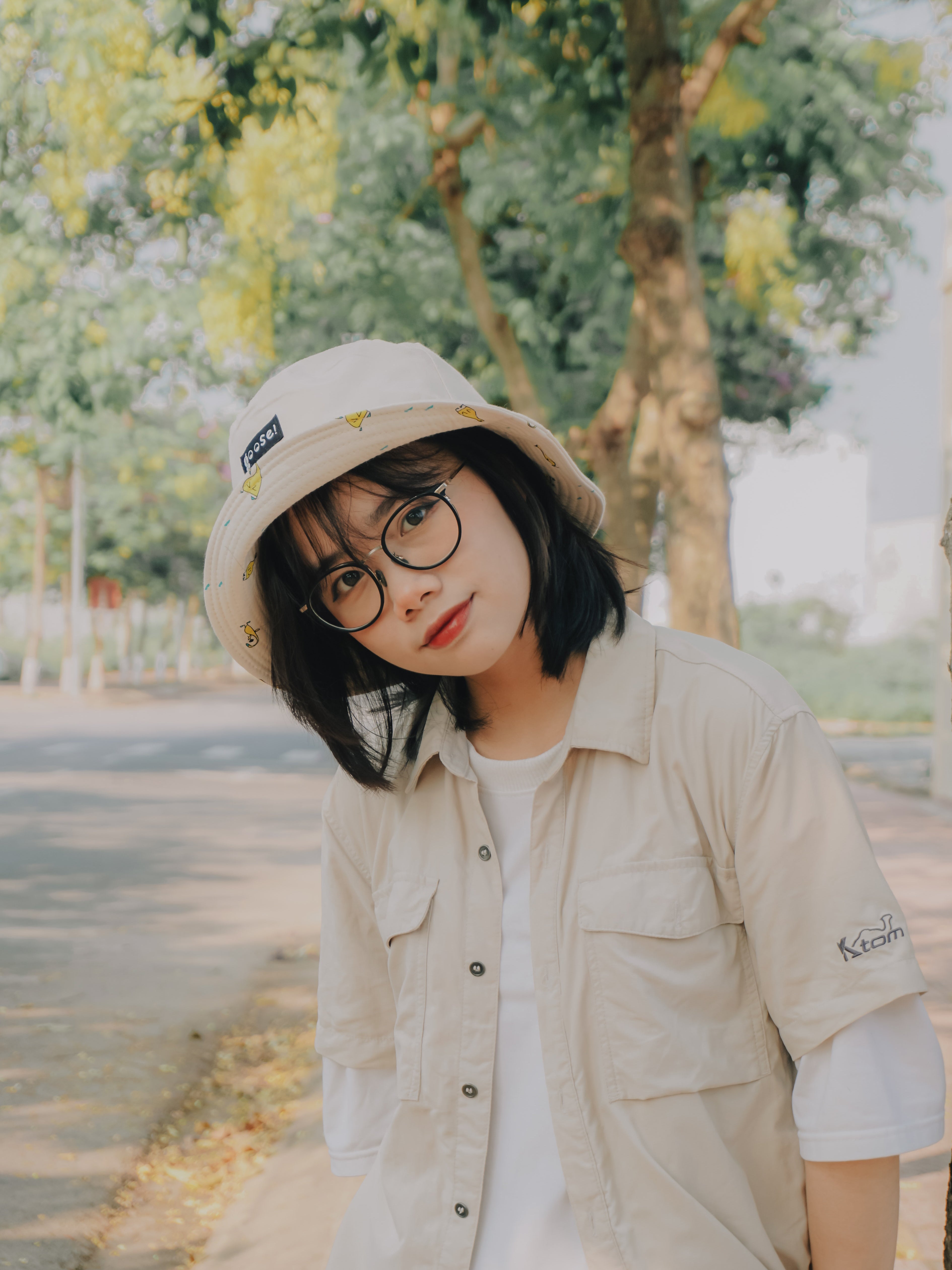 Cute asian girl with bucket hat