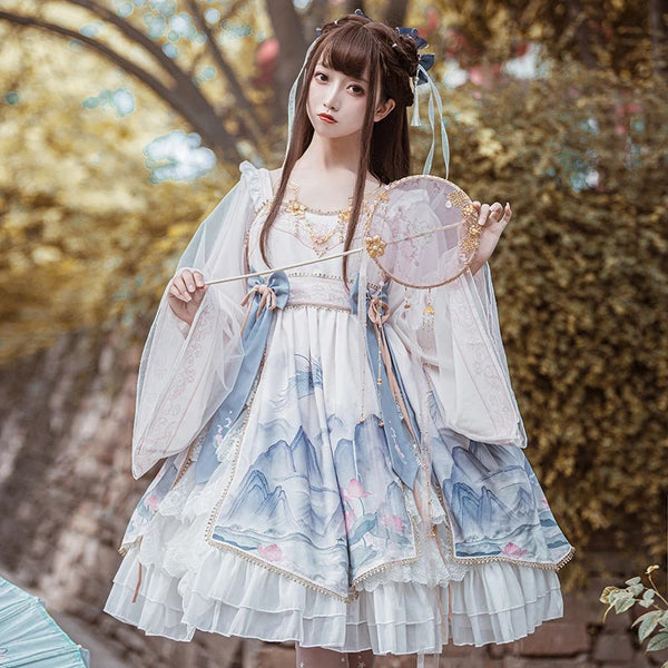 Chinese lolita white dress