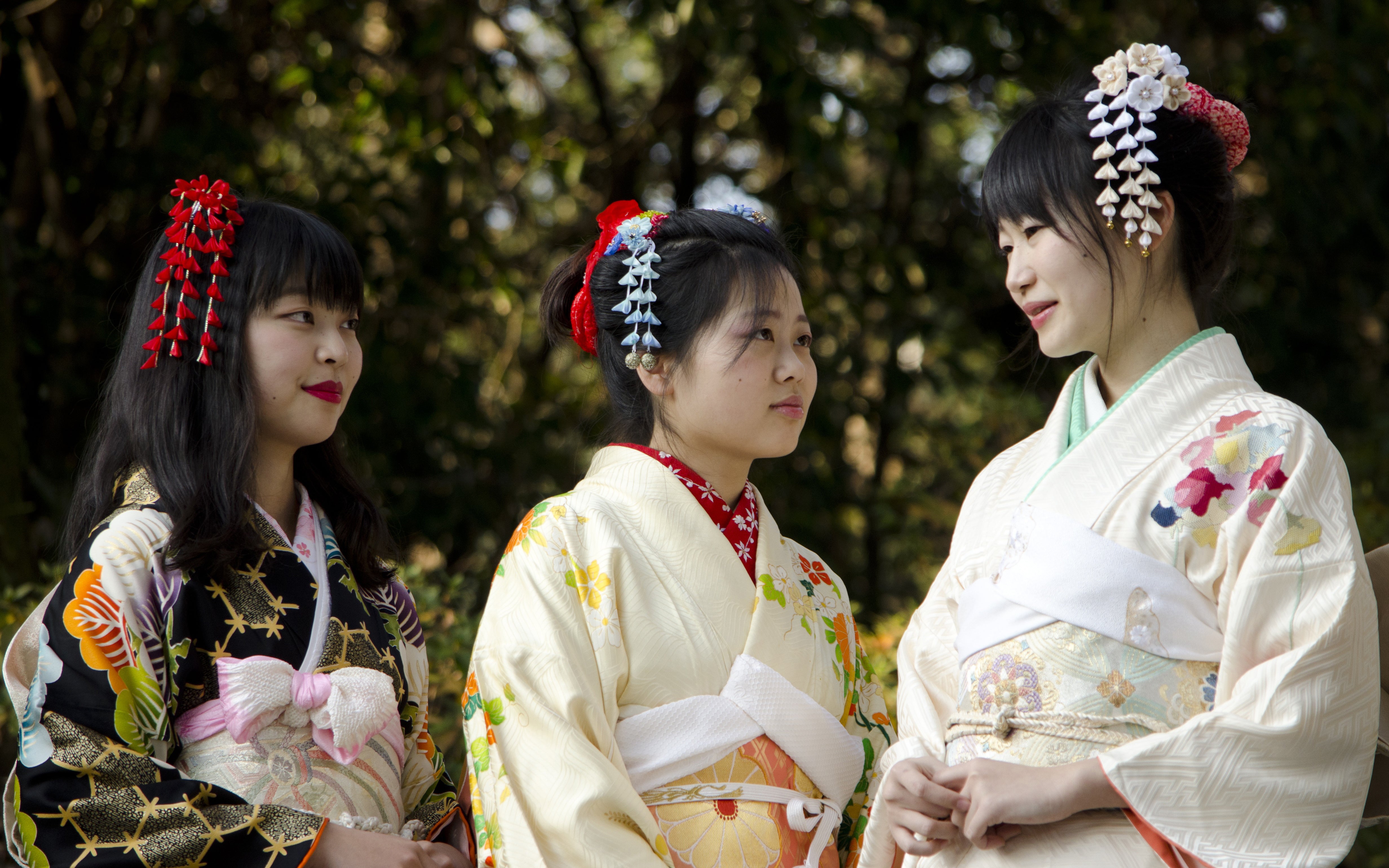 Japanese Hair Accessories and Traditional Kimono