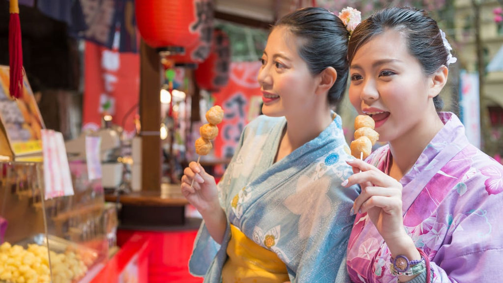 Two Japanese women's eating