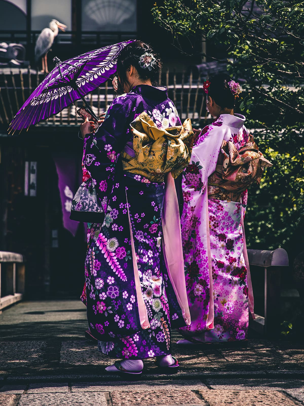 Purple furisode