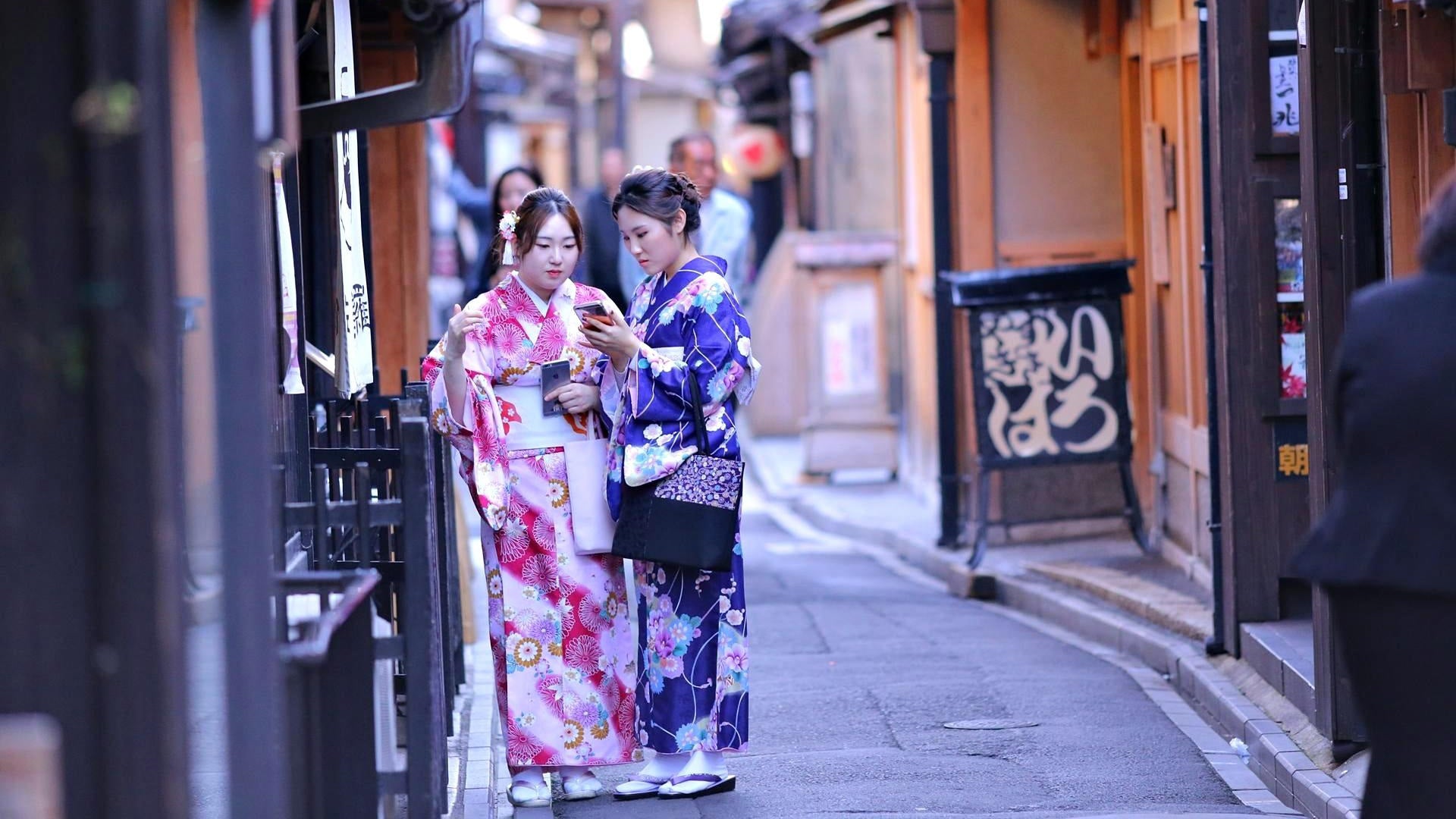 Traditional Japanese Sandals and Obi Worn by Girls