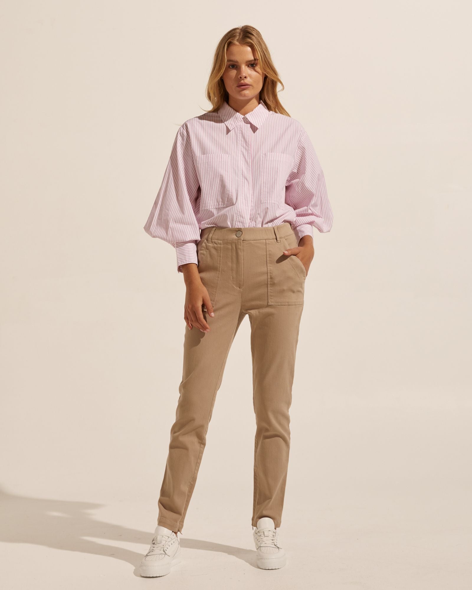 ASOS DESIGN Petite chino pants in stone