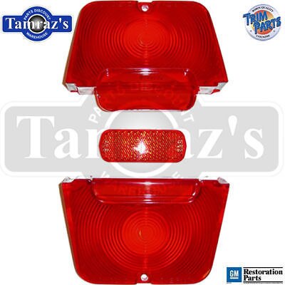 62-4 ChevyII Tail Light Lamp & RED Back Up Lens SET L/R