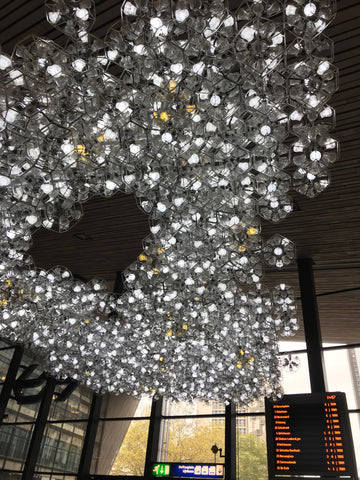 Light art installation in Rotterdam, Netherlands train station - taken by Amy Reader Artist