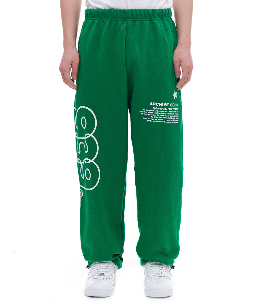 ARCHIVE BOLD (アーカイブボールド) 939 TYPE B SWEAT PANTS (GREEN 