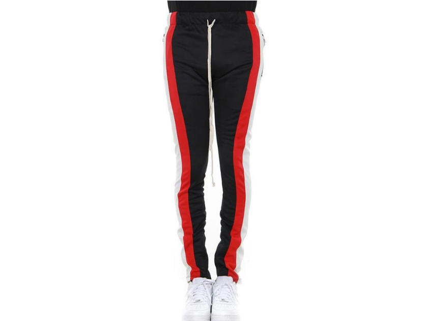 black and red eptm track pants