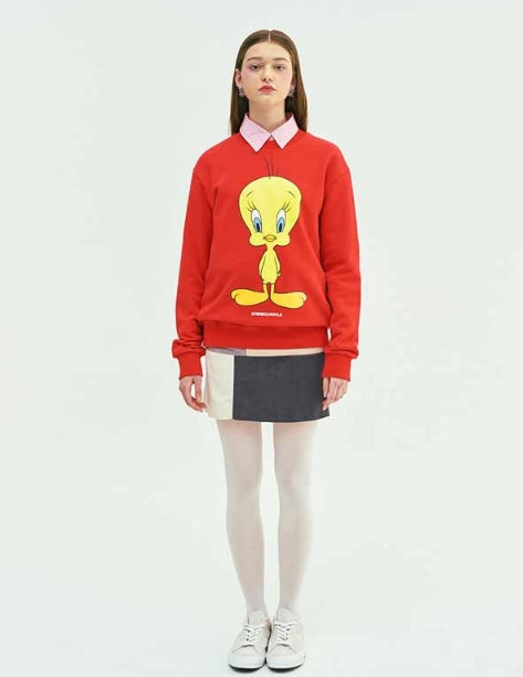 red looney tunes hoodie