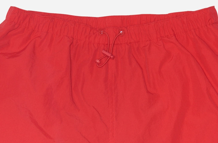 red short pants