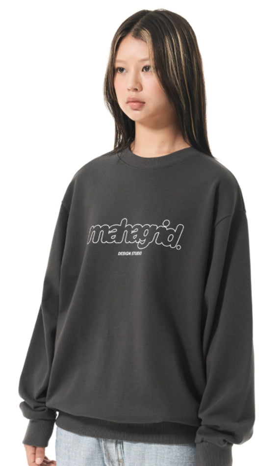 mahagrid (マハグリッド) MARU LOGO SWEATSHIRT [CHARCOAL]