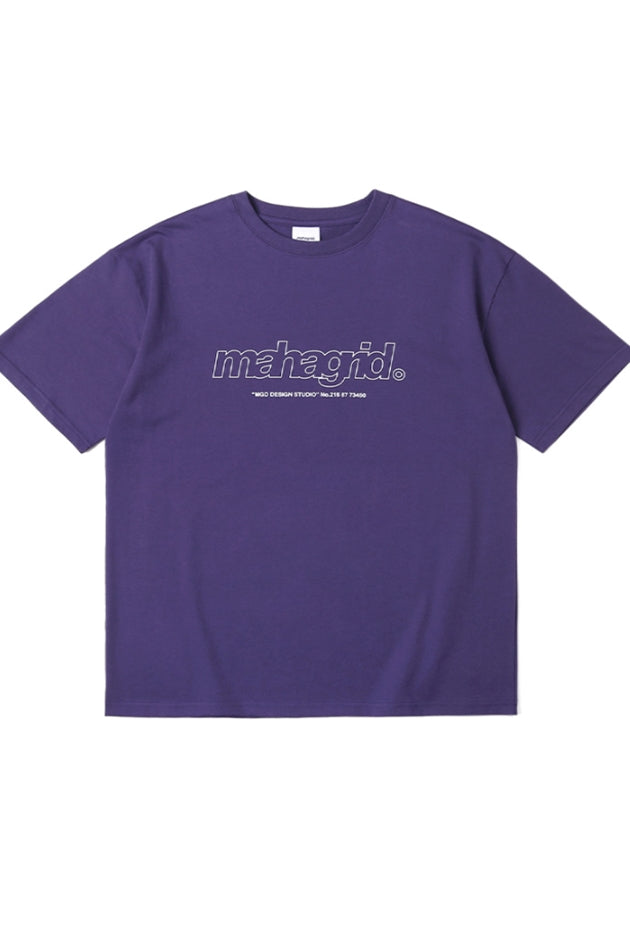 mahagrid (マハグリッド) THIRD LOGO TEE [PURPLE]