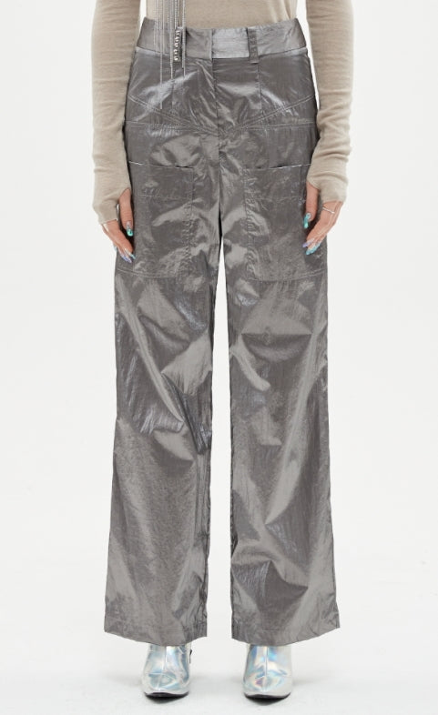 MMIC(エムエムアイシー) ENAMEL COATING WIDE PANTS