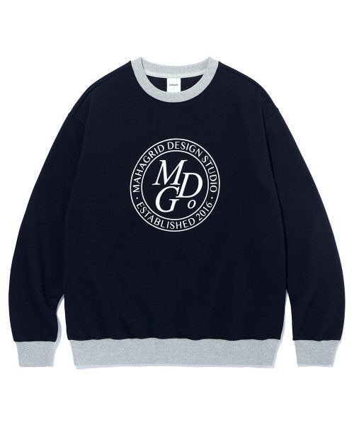 mahagrid (マハグリッド) MGD SERIF LOGO SWEATSHIRT NAVY(MG2CFMM444A