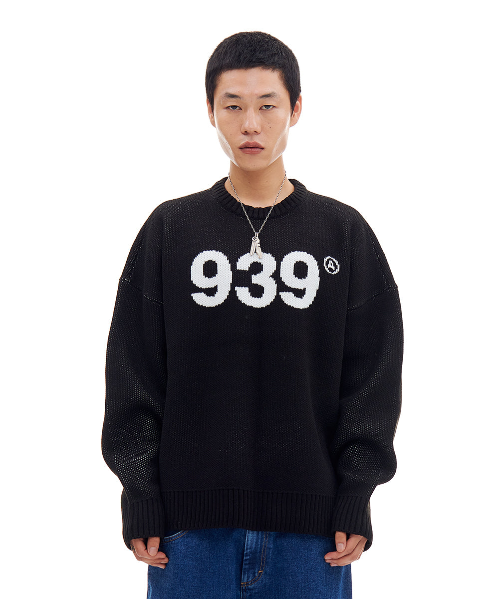 ARCHIVE BOLD (アーカイブボールド) 939 LOGO KNIT (BLACK