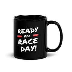Triathlon Inspires Black Glossy Mug - Ready For Race Day [AC}