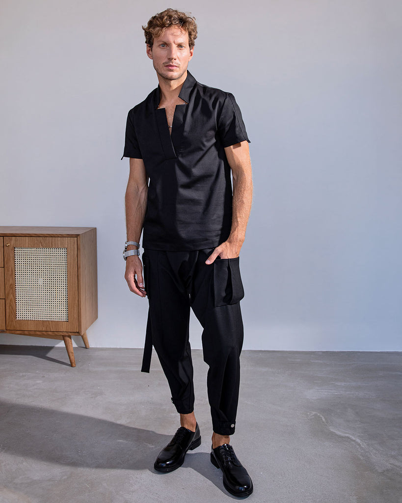 Star Neck Shirt - Black – ORTTU