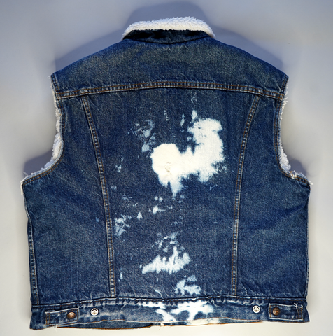 LEVI STRAUSS DENIM VEST "BLEACHED TO PERFECTION"