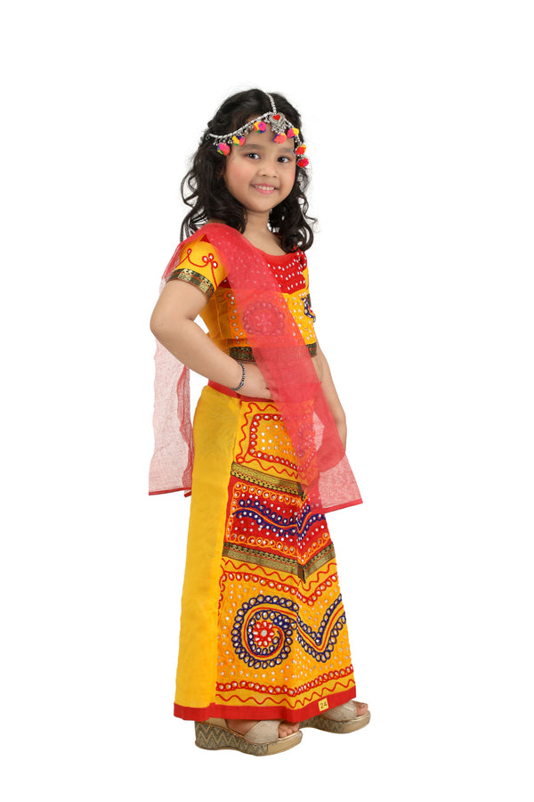 Rent Buy Gujarat Garba Fancy Dress Costume for Girls Online in India