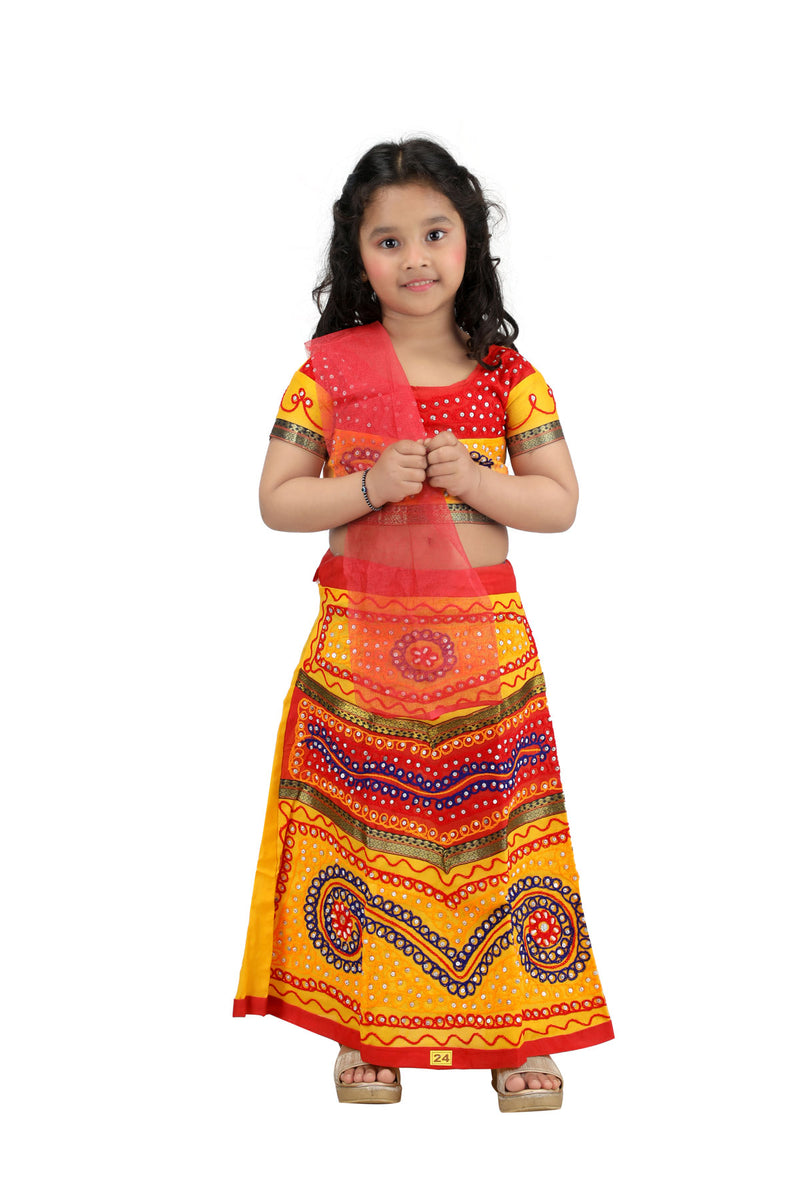 Rent Buy Gujarat Folk Fancy Dress Costume for Girls Online in India