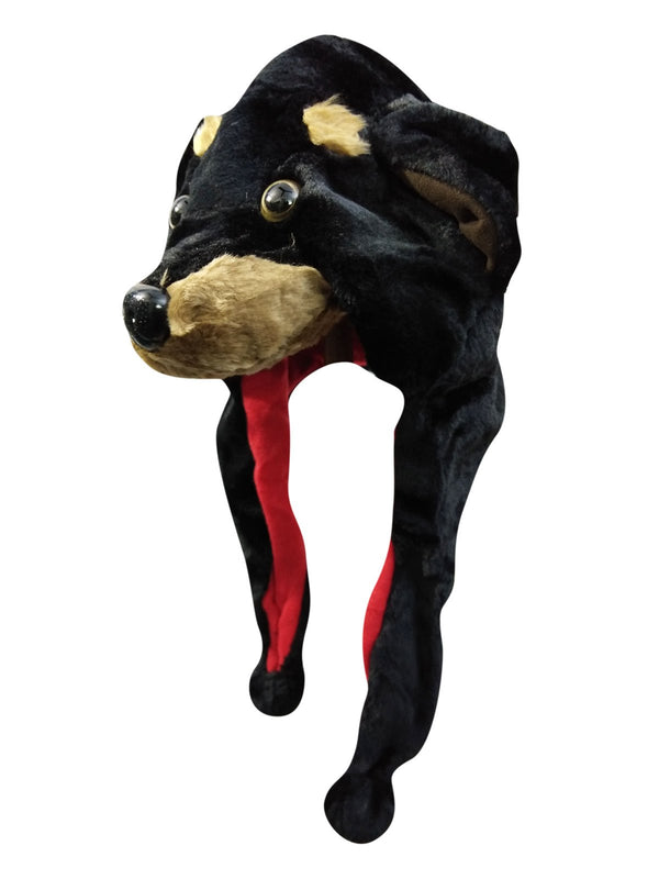 Black Dog Animal Hoodie Kids & Adults Fancy Dress Costume Accessory