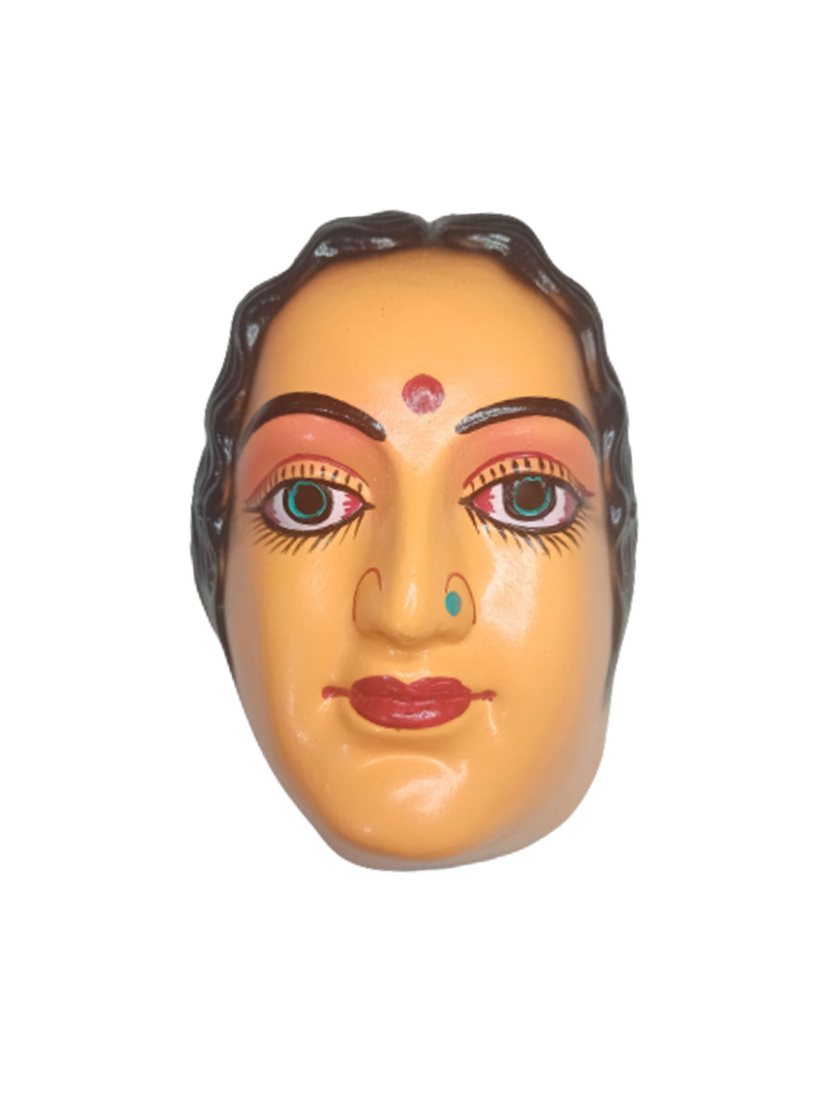 Indian Aunty 70s Woman Retro Theme Female Mask Navrang Dance Rubber Fa