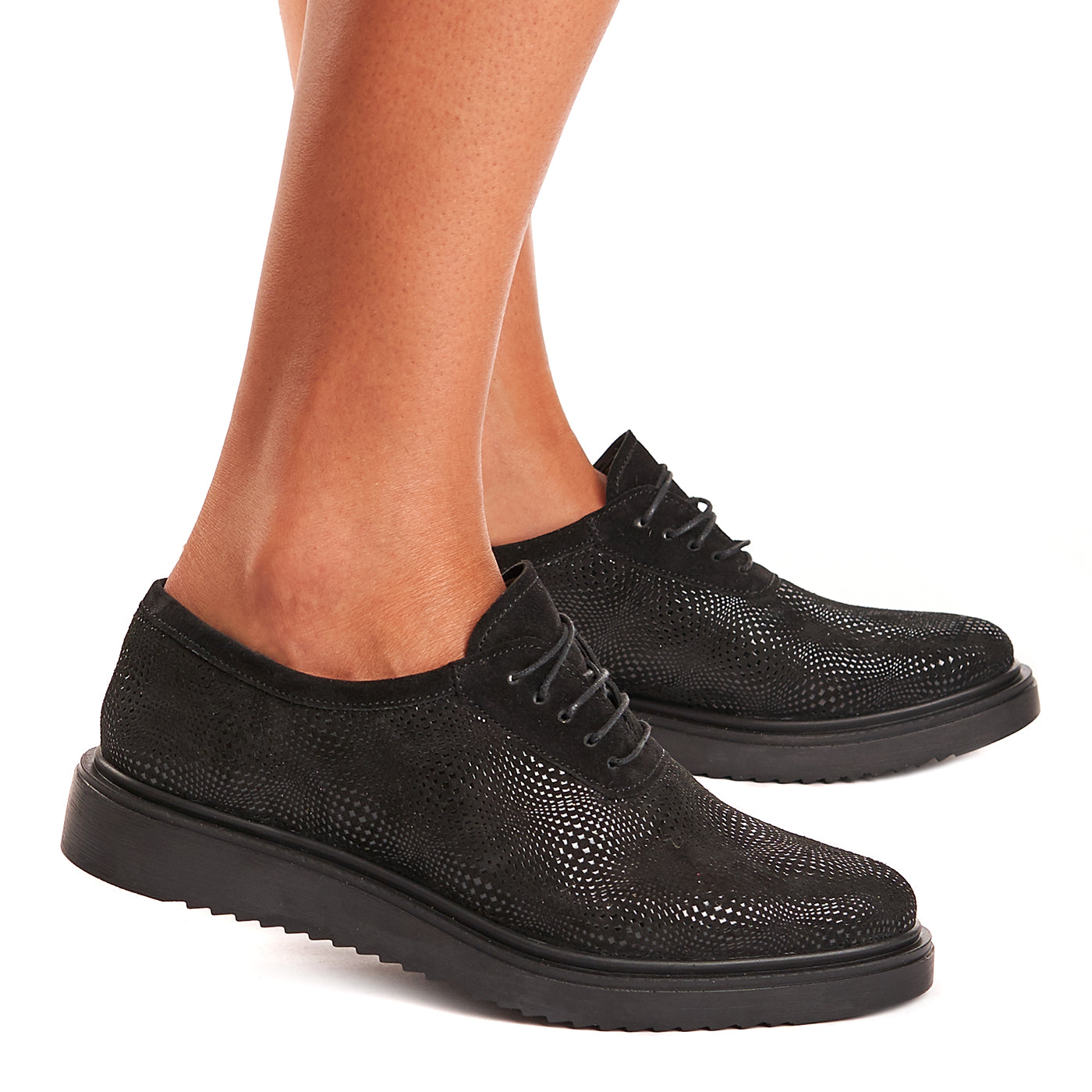 Pantofi dama casual din piele naturala neagra 1405