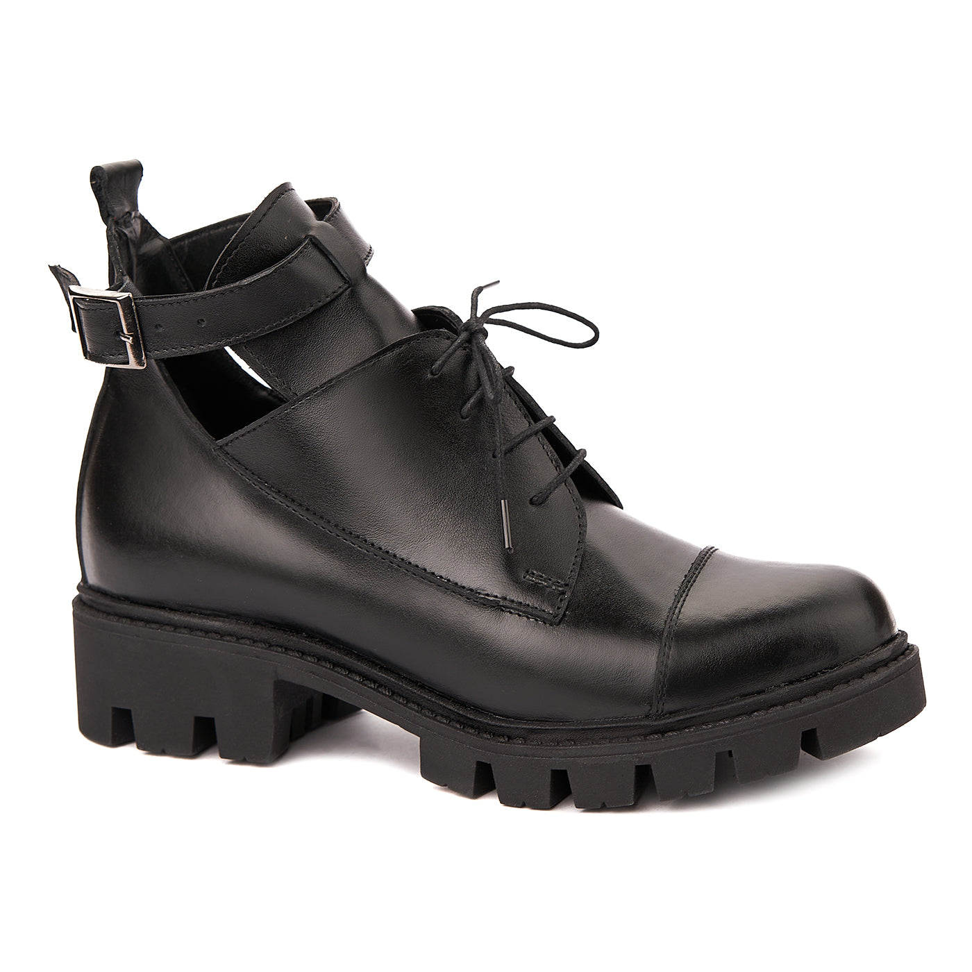 Pantofi Dama Casual Negru din Piele Naturala 1602