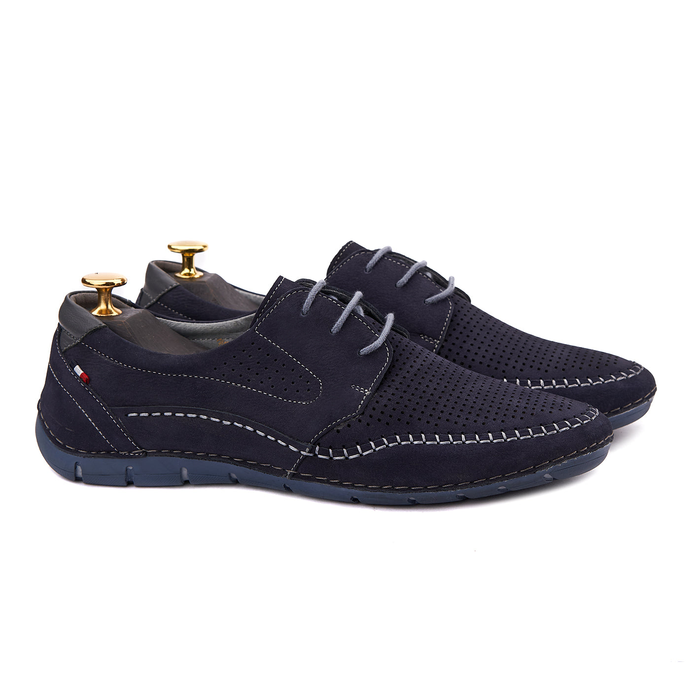 Pantofi Barbati Albastri Casual Confort din Piele Naturala 0115