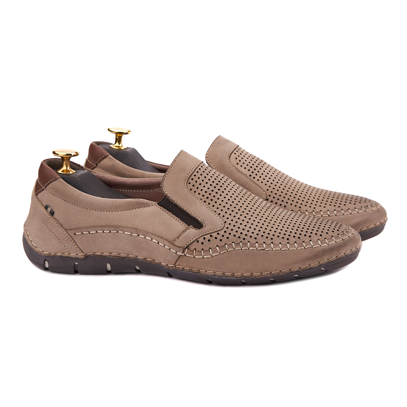 Pantofi casual confort din piele bej 0114