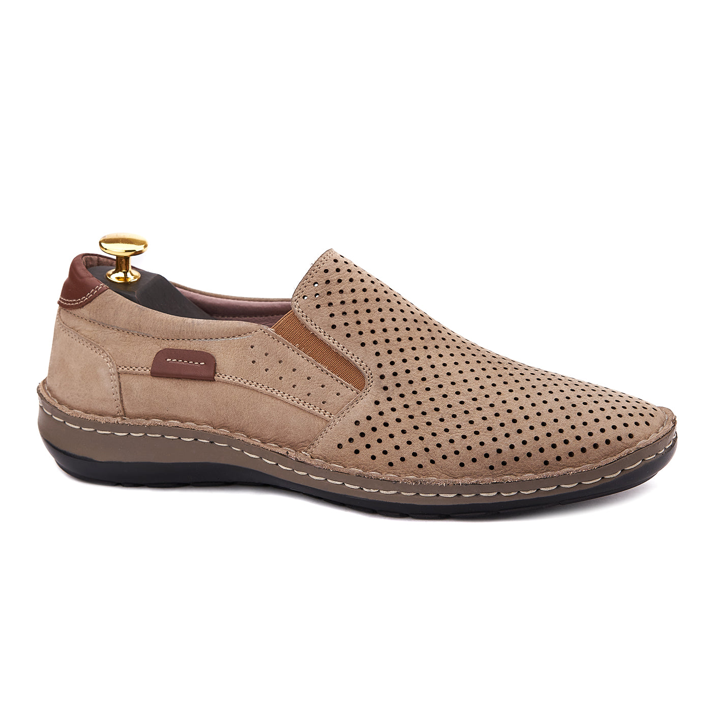 Pantofi Bej Casual din Piele Naturala 0131