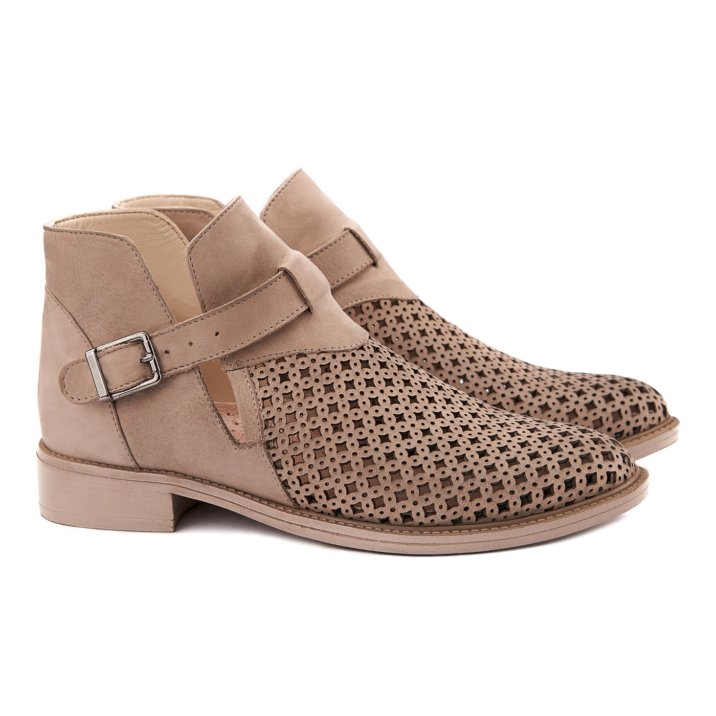 Pantofi dama casual din piele naturala bej 1417