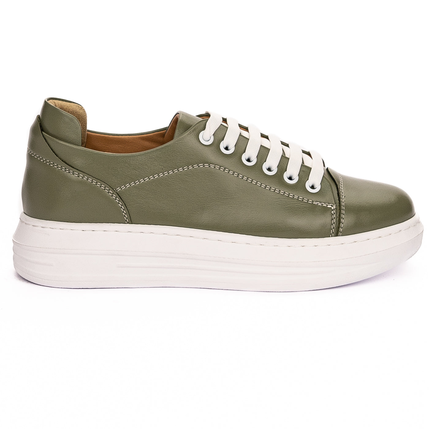 Pantofi casual dama din piele naturala verde 13299