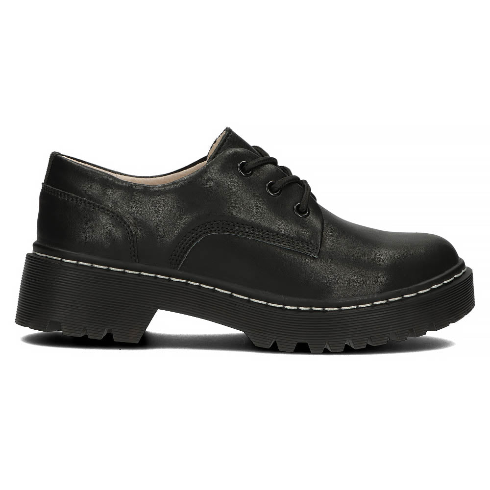 Pantofi dama din piele naturala neagra 13031